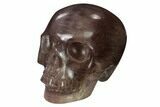 Realistic, Carved, Banded Purple Fluorite Skull #151228-2